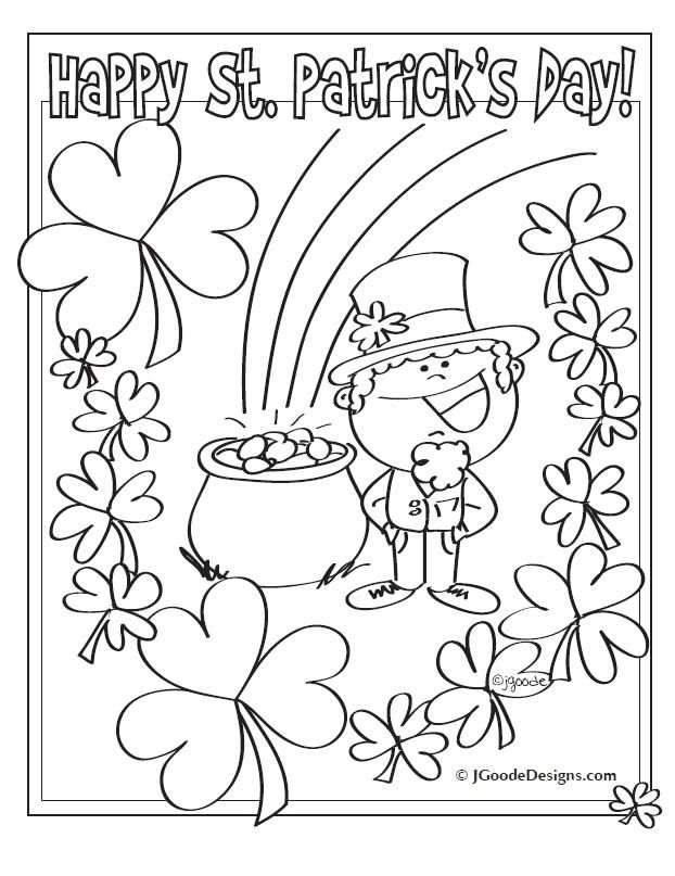 622x807 St Patrick's Day Coloring Pages St Patrick's Day Printable