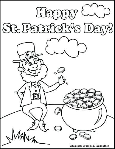 386x500 St Patricks Day Coloring Pages Preschool Leprechaun Page For Its