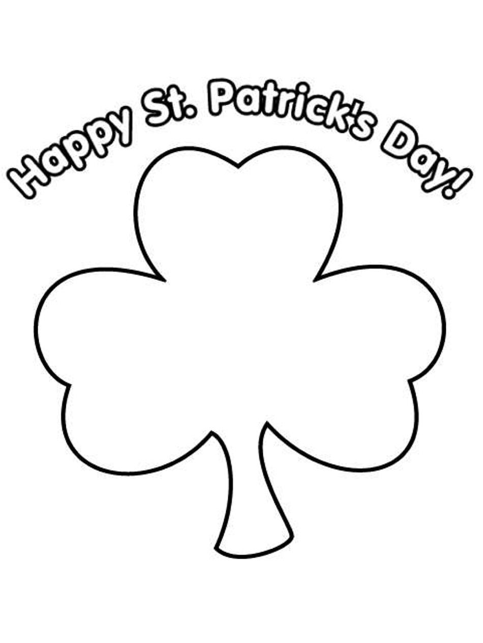 950x1266 Impressive Shamrock Outline Coloring Page Printable Pages St Patty