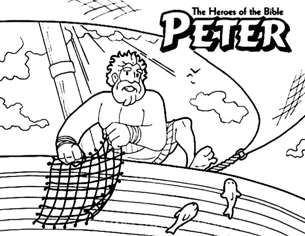 600x464 Peter The Bible Heroes Coloring Page