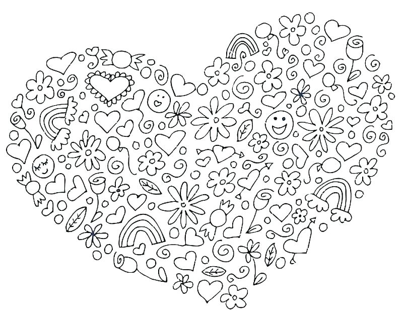 800x628 Valentine Hearts Coloring Pages Coloring Pages Heart Valentines