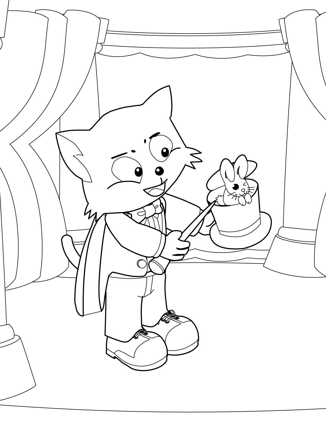 1275x1650 Magician Coloring Page