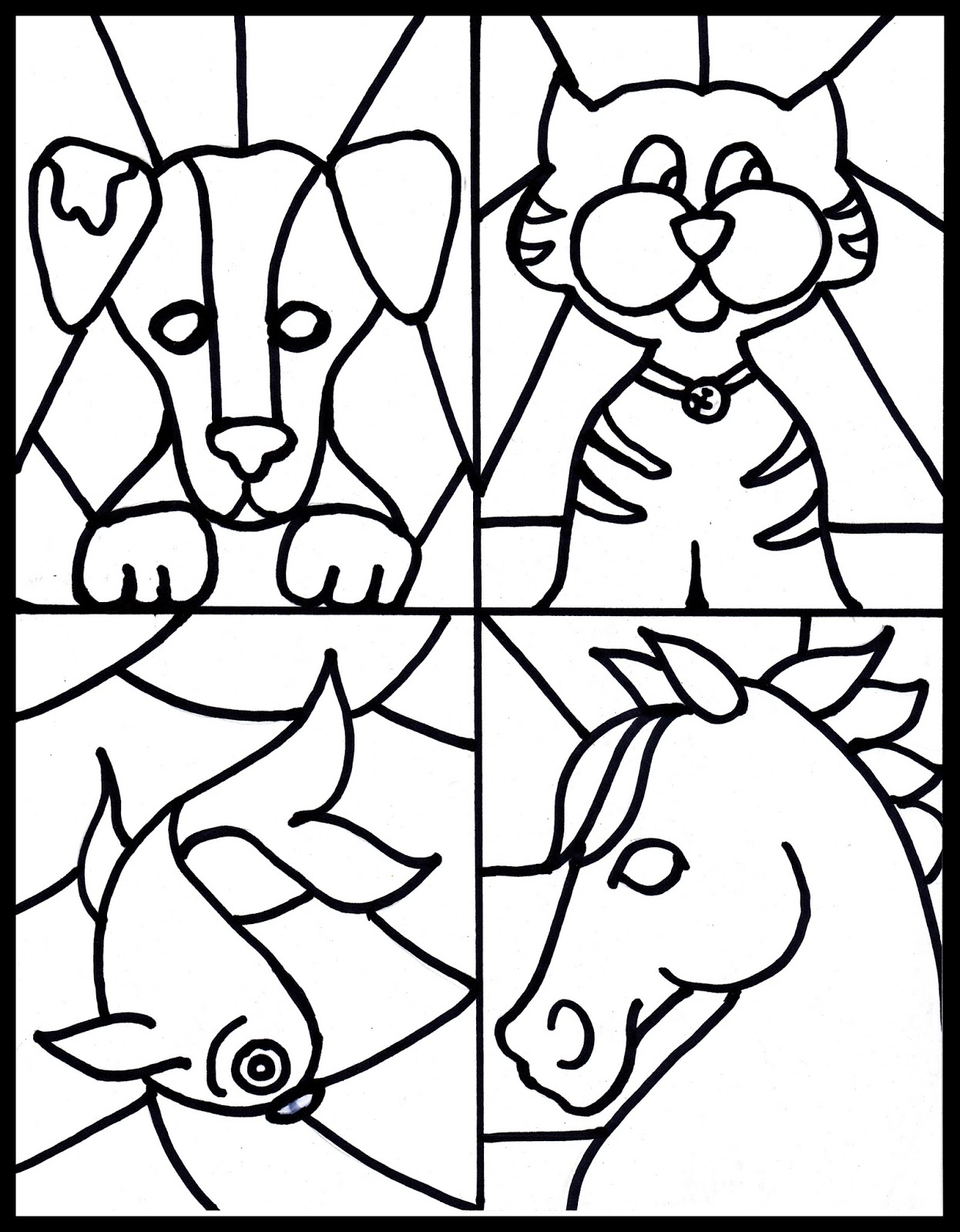 1246x1600 Stained Glass Coloring Pages