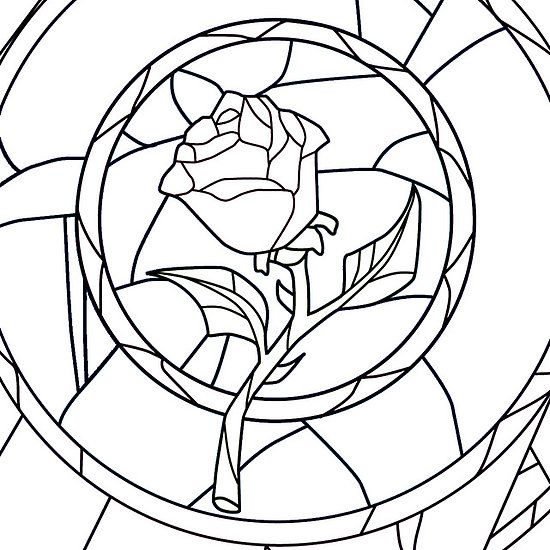 550x550 Brilliant Simple Stained Glass Coloring Pages For Inexpensive