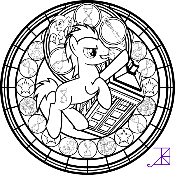 600x600 Doctor Hooves Stained Glass Coloring Page