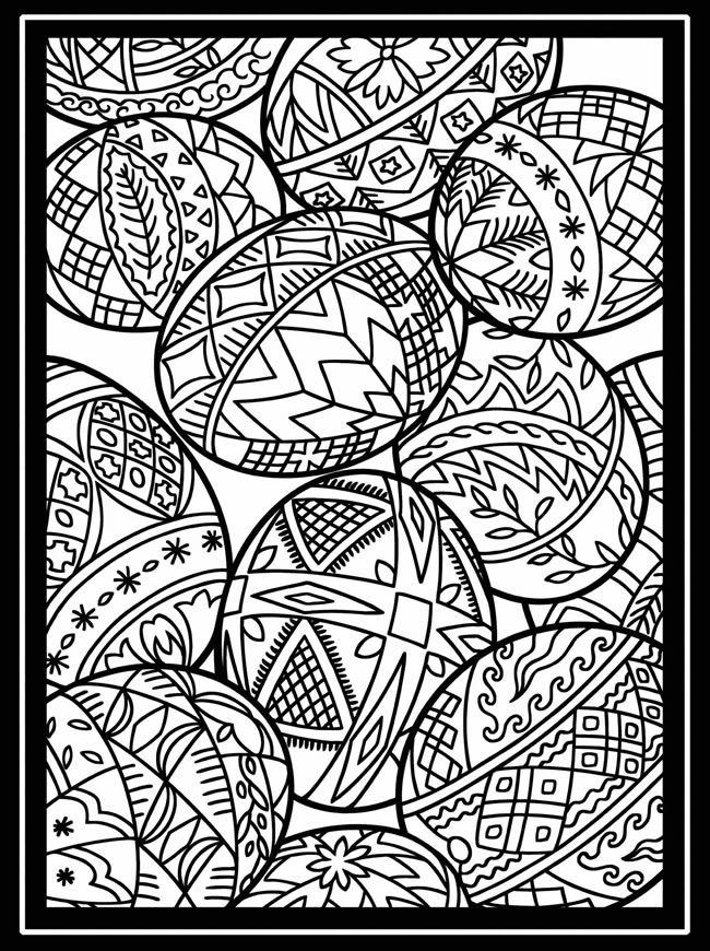 650x870 Artful Eggs From Around The World Stained Glass Coloring Book