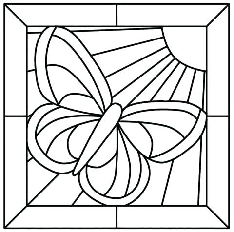 480x476 Free Printable Stained Glass Coloring Pages Parks Coloring Page