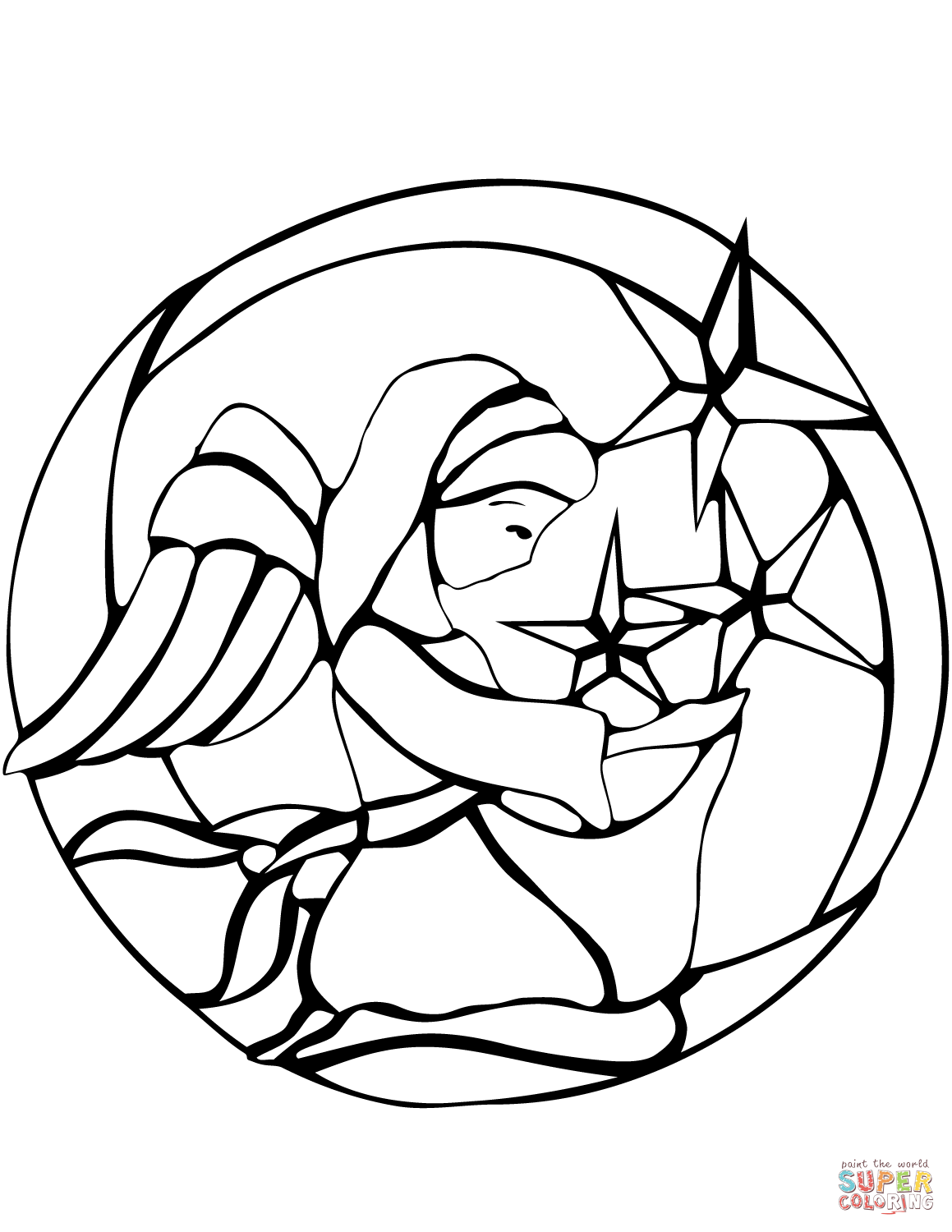 1159x1500 Smart Idea Stained Glass Coloring Pages Free