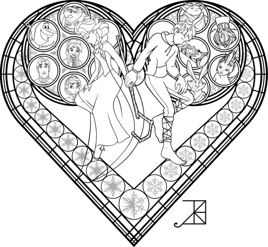 931x858 Stained Glass Coloring Page Frosted Love
