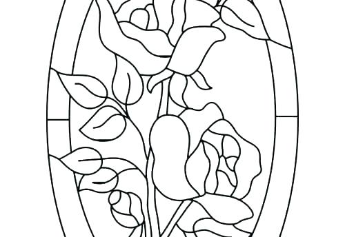 500x344 Stained Glass Coloring Pages