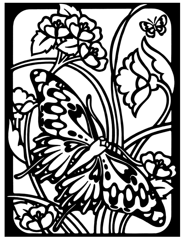 603x770 Free Printable Stained Glass Design Coloring Pages