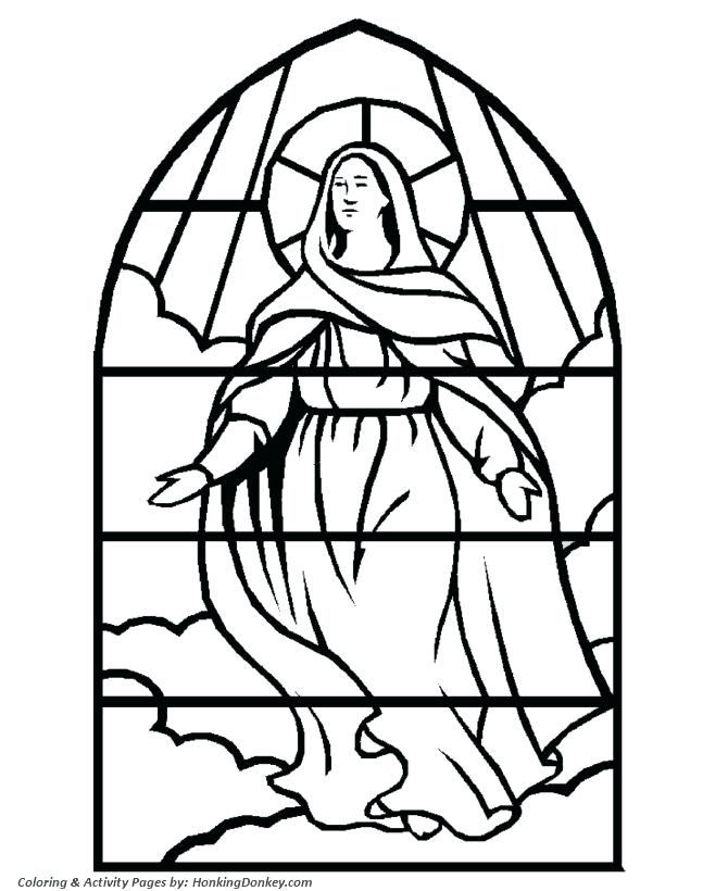 670x820 Coloring Pages Mary Mother Of God Bible Coloring Stained Glass