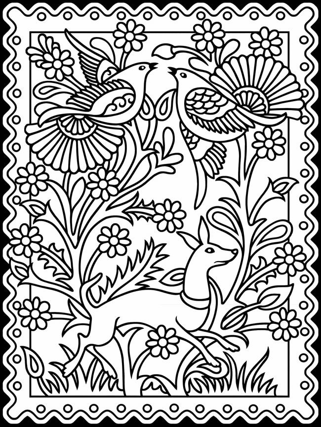 650x865 Free Printable Stained Glass Coloring Pages