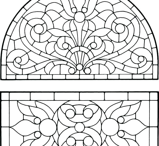 650x600 Stained Glass Windows Coloring Pages