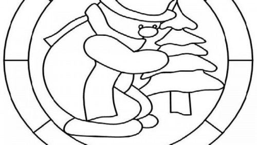 500x283 Stained Glass Coloring Pages For Christmas