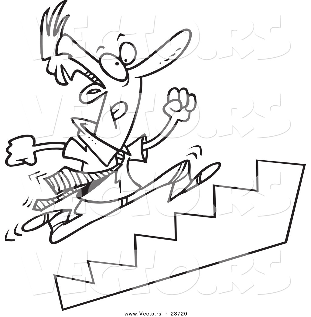 1024x1044 Running Up Stairs Clipart