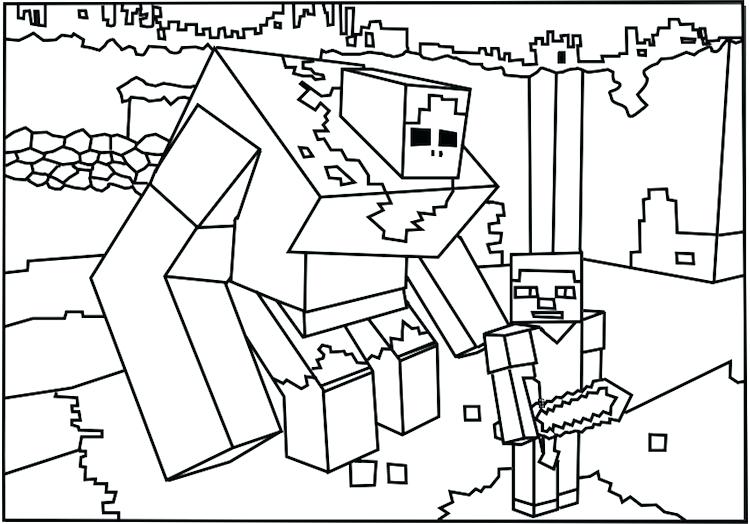 750x524 Coloring Pages For Minecraft
