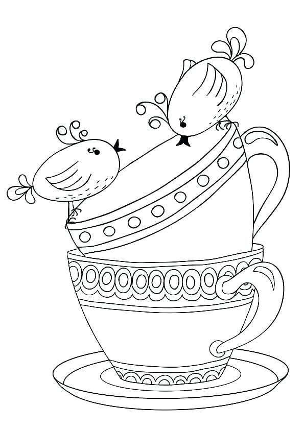595x842 Cup Coloring Pages Coloring Pages Puppies Coloring Pages Page Tea