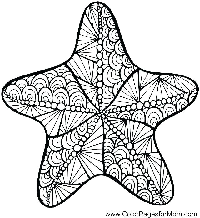 640x696 Star Fish Coloring Page Starfish Coloring Pages Sea Star Coloring