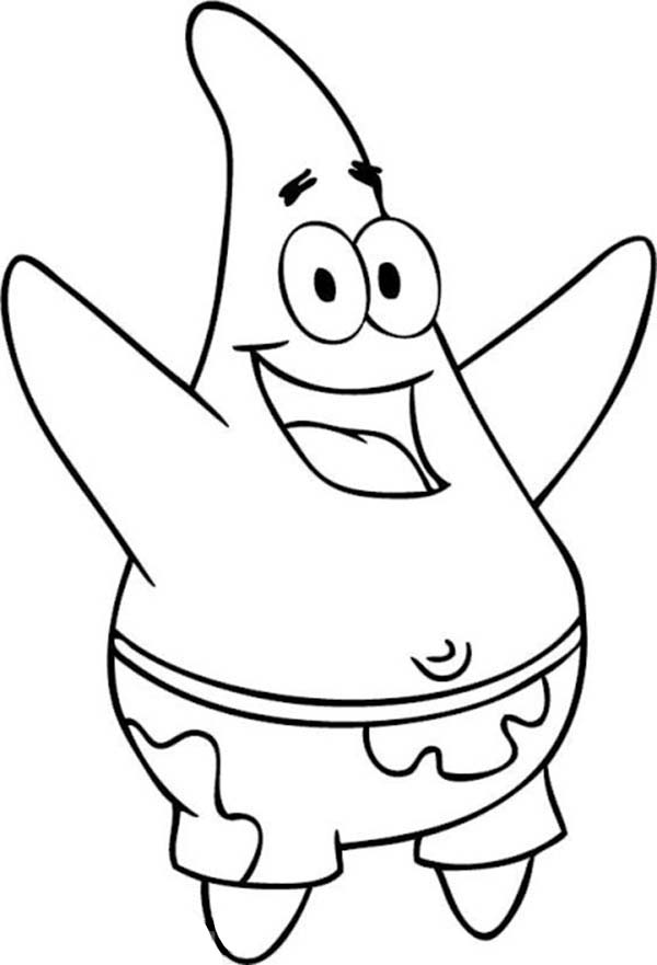 600x881 New Patrick Star Coloring Pages Preschool For Beatiful Patrick