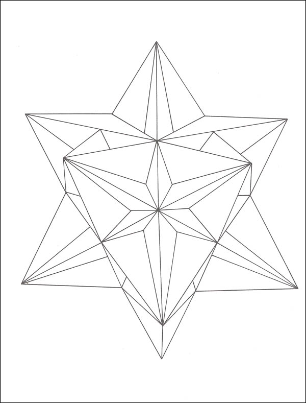600x789 Geometric Star Designs Coloring Book