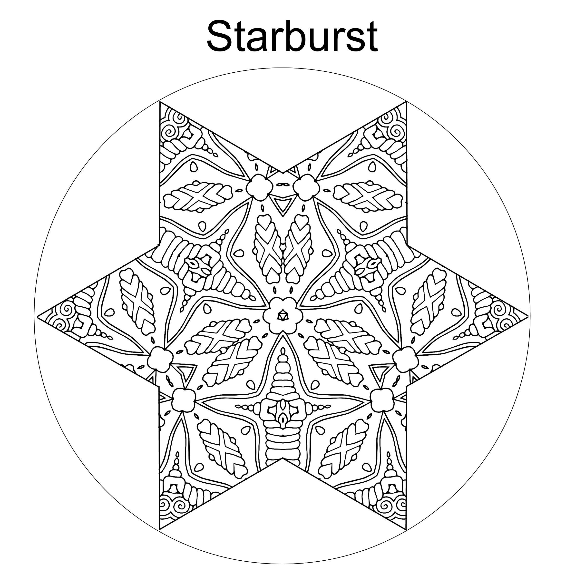 2400x2400 Star Coloring Page Star Design Star Pattern Printable