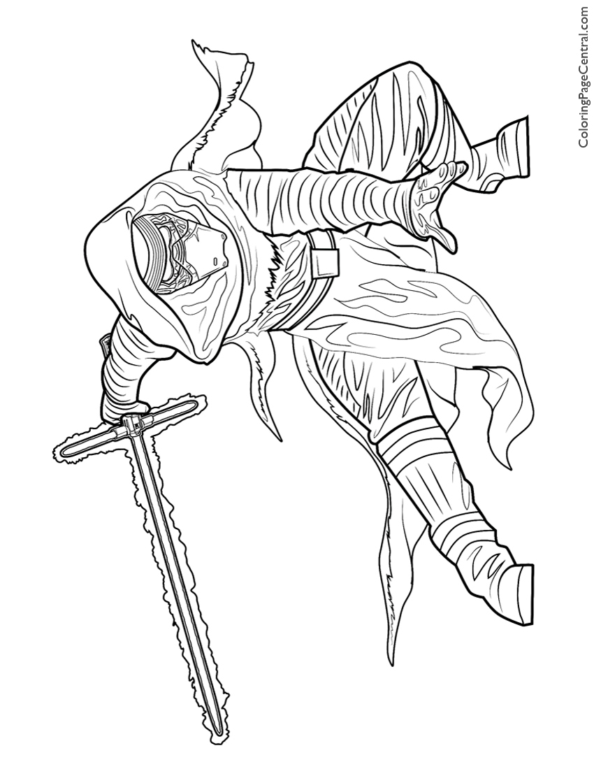 850x1100 Star Wars Kylo Ren Coloring Page Coloring Page Central