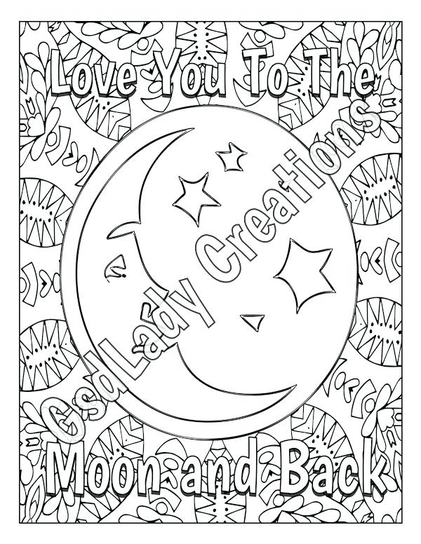 600x776 Moon And Stars Mandala Coloring Pages Love You To The Back Page