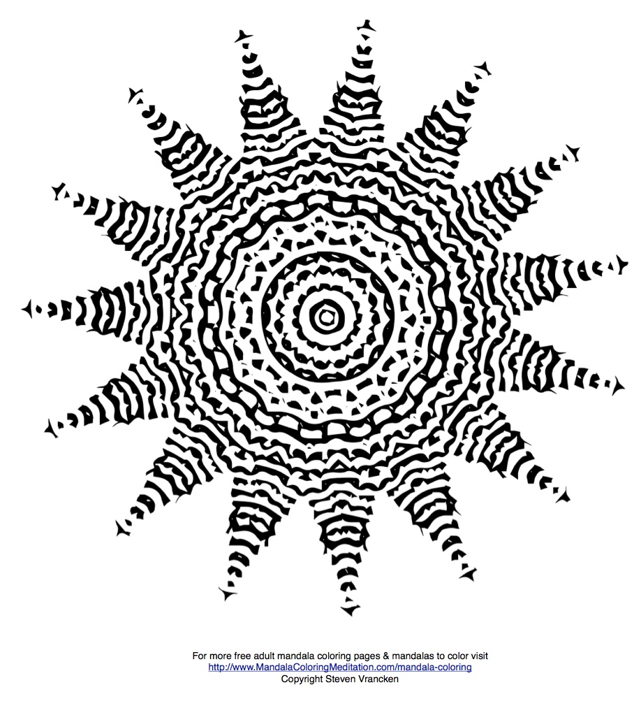 918x1010 A New Mandala To Color A Pointed Star Mandala Coloring Page
