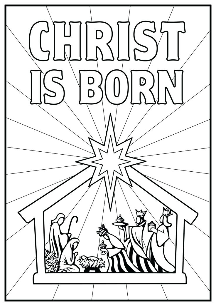 736x1041 Jesus Born Printable Coloring Pages Baby Page S