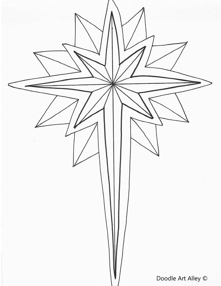736x952 Christmas Star Coloring Sheet