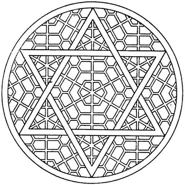 Star Of David Coloring Page