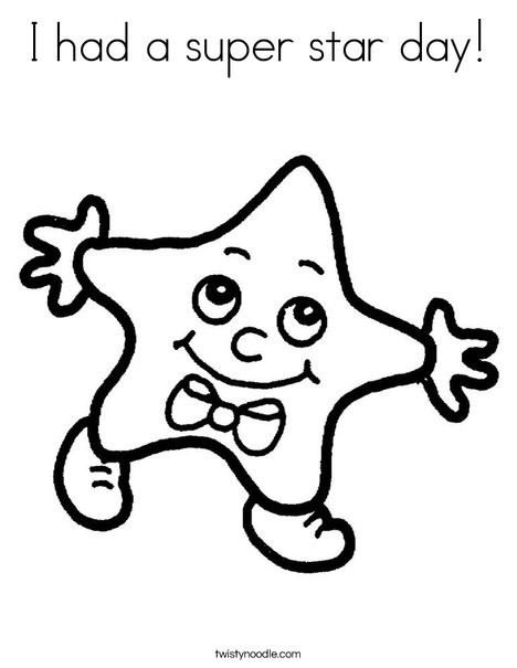 468x605 I Had A Super Star Day Coloring Page