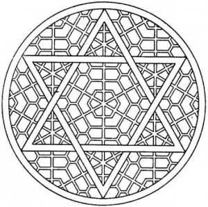 300x298 Star Of David Mosaic Coloring Page Grown Ups Like To Color, Too