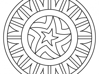 320x240 Pattern Coloring Page Mandala With Star Pattern Coloring Page Free