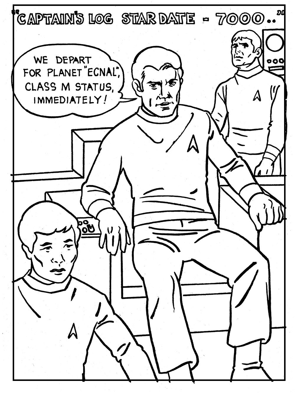 1000x1333 Exciting Star Trek Coloring Pages For Kids Captain Kirk Giving