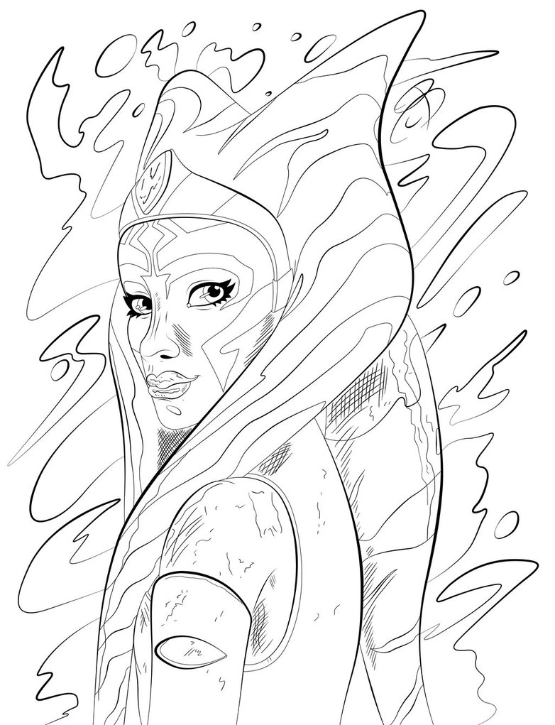 782x1021 Coloring Pages Ahsoka Tano