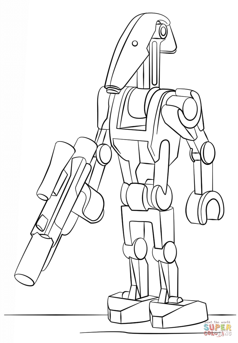 824x1186 Lego Star Wars Coloring Pages Elegant Lego Battle Droid Coloring