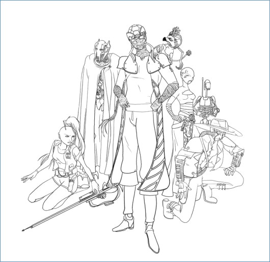 530x515 Star Wars Coloring Pages Ahsoka