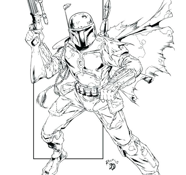 Star Wars Boba Fett Coloring Pages at GetDrawings | Free download