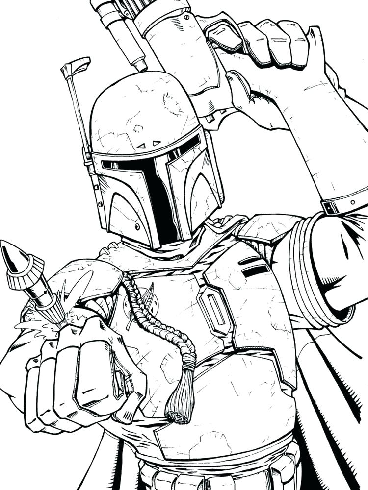 750x1000 Boba Fett Coloring Page Color Pages Coloring Free Printable
