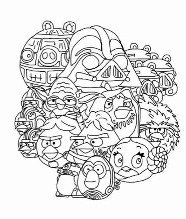 600x706 All Angry Birds Star Wars Characters Coloring Pages Batch Coloring