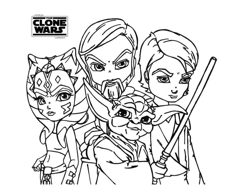 929x744 Star Wars The Clone Wars Coloring Pages To Print