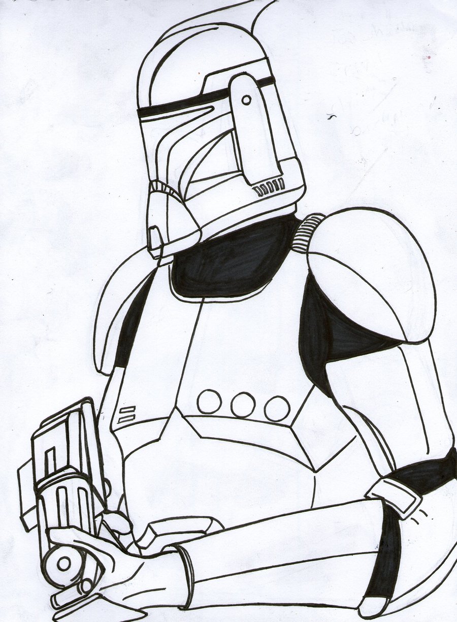900x1225 Clone Trooper Portrait Line Art Funtimes Coloring Pages
