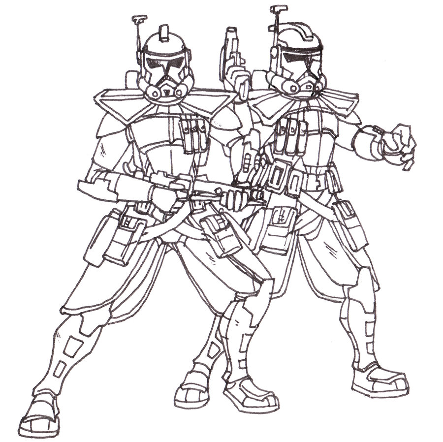 900x898 Epic Star Wars Clone Trooper Coloring Pages