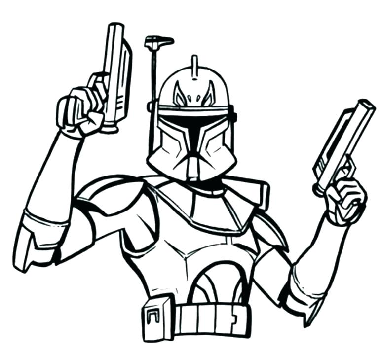 770x714 Star Wars Clone Trooper Drawing At Free For Clone Trooper Coloring
