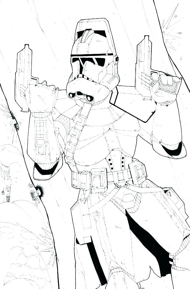 Clone Commando Coloring Page Coloring Pages
