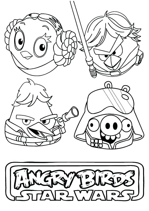 600x849 Stars Wars Coloring Pages Awesome Angry Bird Star Wars Coloring
