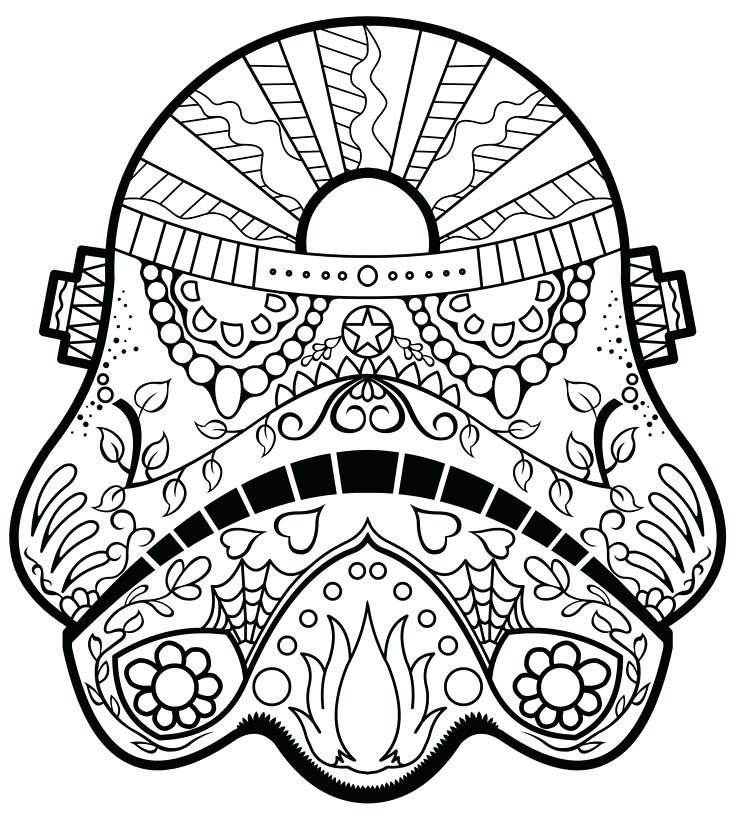 736x816 Amazing Excellent Star Wars Coloring Pages Print Day Of The Dead