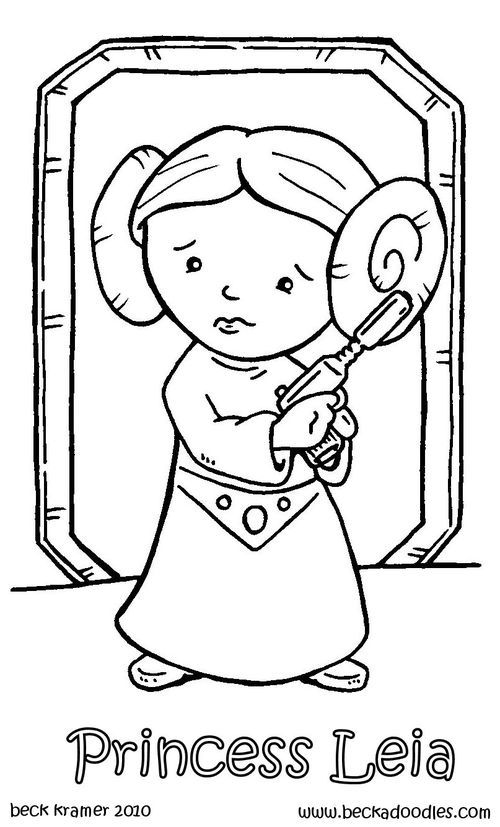 500x827 Princess Leia Coloring Pages For Kids